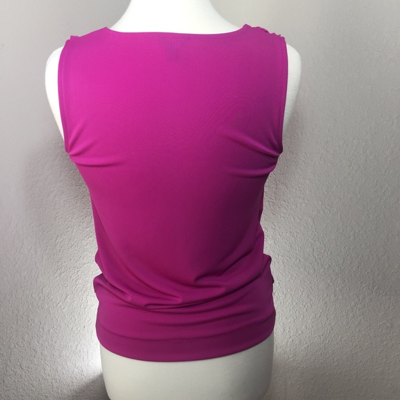 Ann Taylor Fuchsia Sleeveless Blouse Size Small - Picture 5 of 5